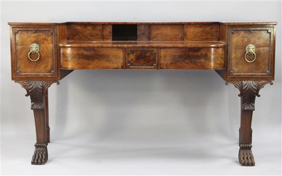 A large George IV mahogany sideboard, W.6ft 6in. D.2ft 3.5in. H.3ft 7in.